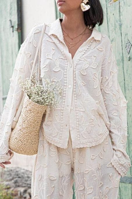 New Leaf Embroidery Co-Ord Set FT033