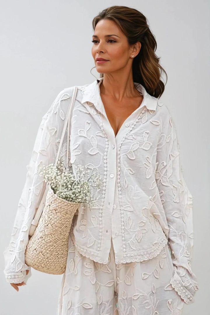 New Leaf Embroidery Co-Ord Set FT033