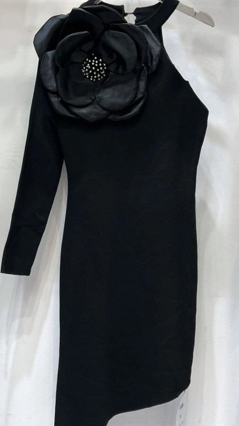 Partywear Knitted Flower Dress FT010