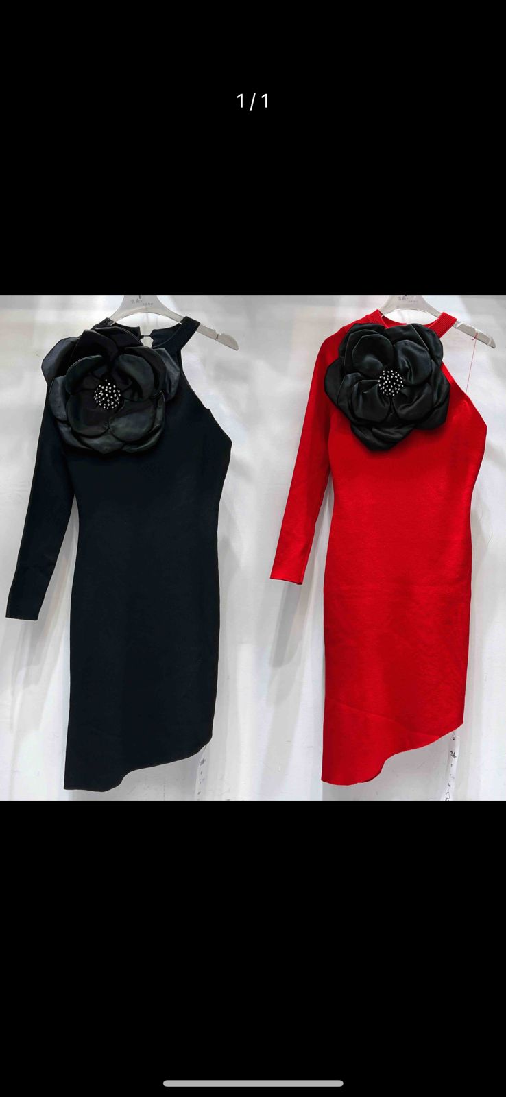 Partywear Knitted Flower Dress FT010