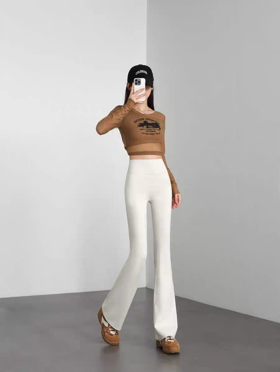 Perfect Workout-To-Lounge Flared Style Pants FT081