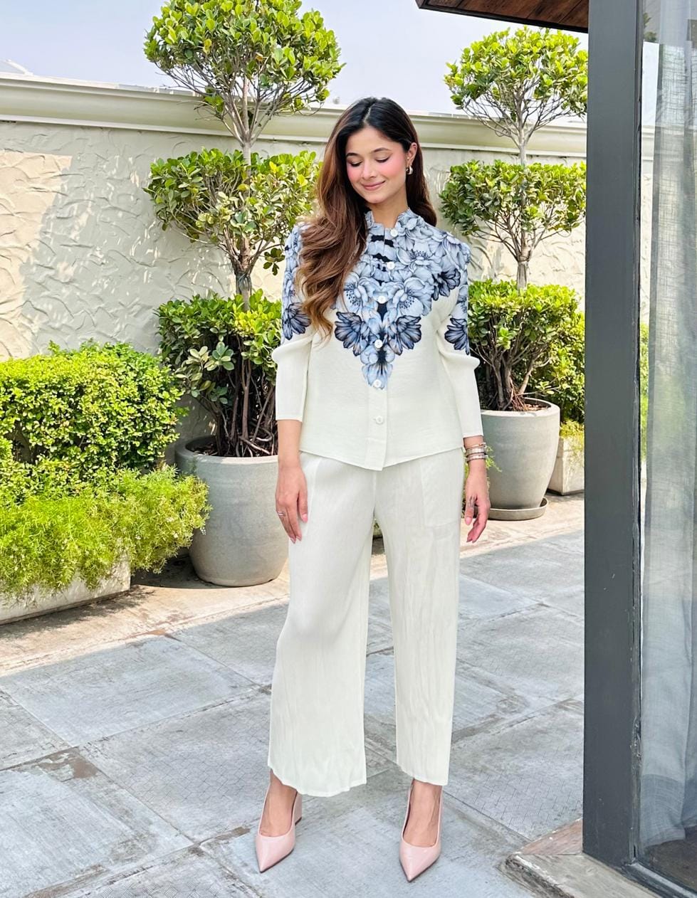 Premium Pleated Co-Ord Set FT073