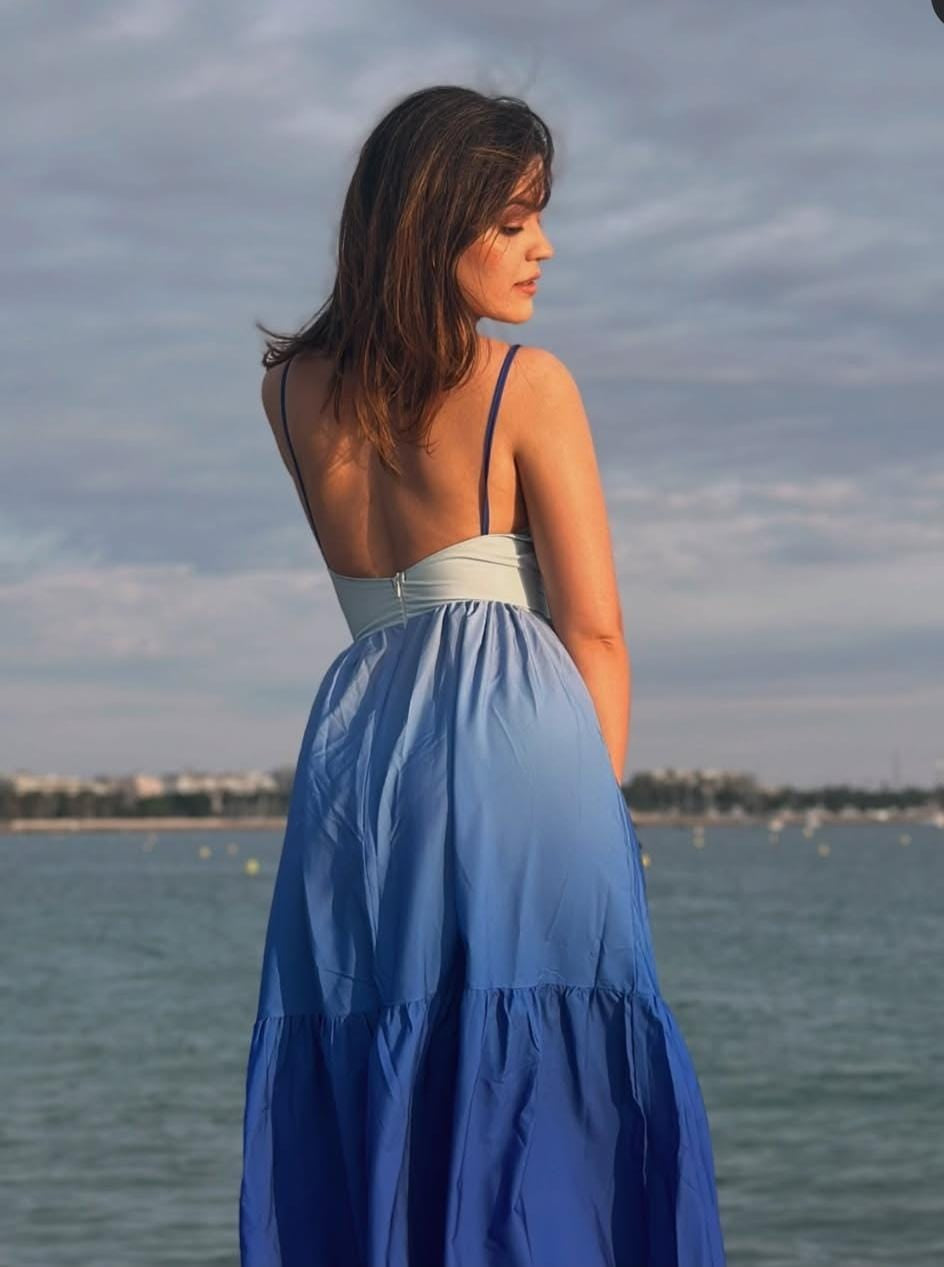 Shaded Long Maxi Dress FT092