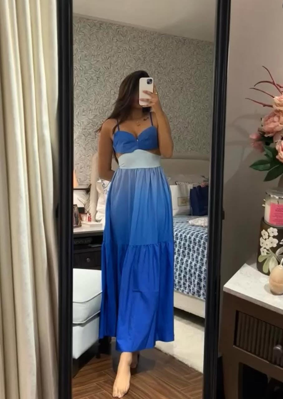 Shaded Long Maxi Dress FT092