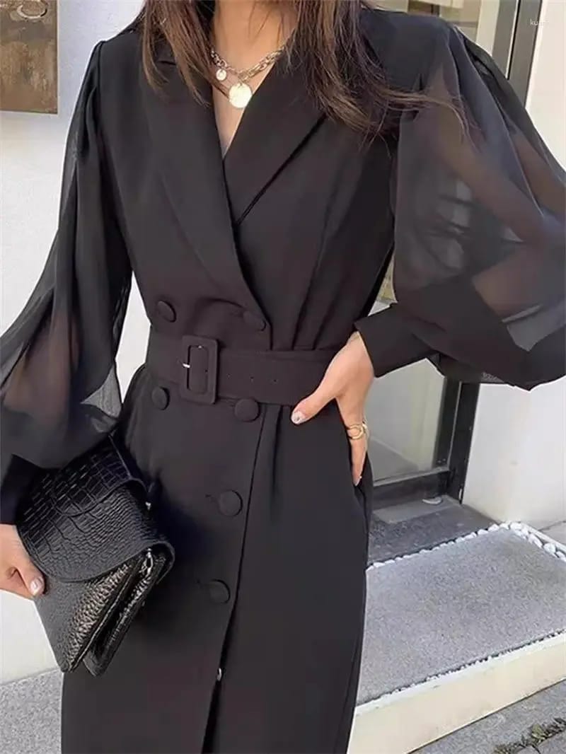 Summer Blazer Dress With Belt FT043