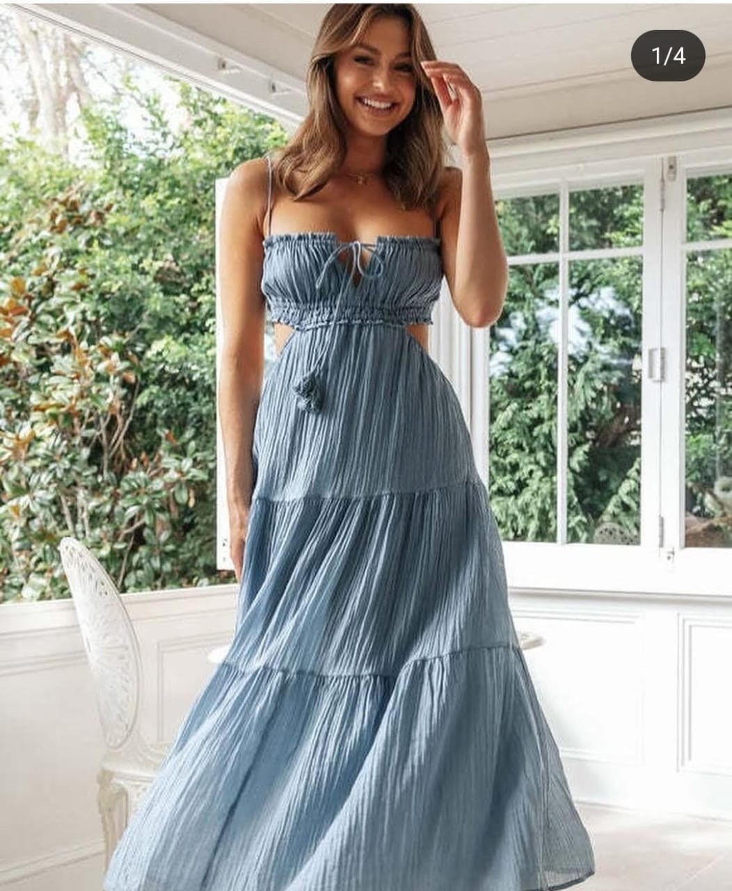 Summer Side Cut Dress FT065