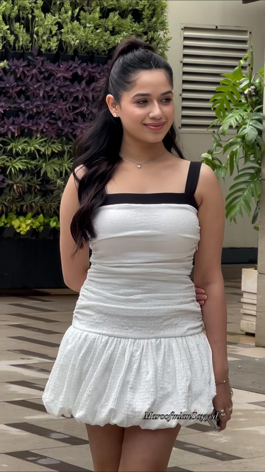 Textured Balloon Dress FT210