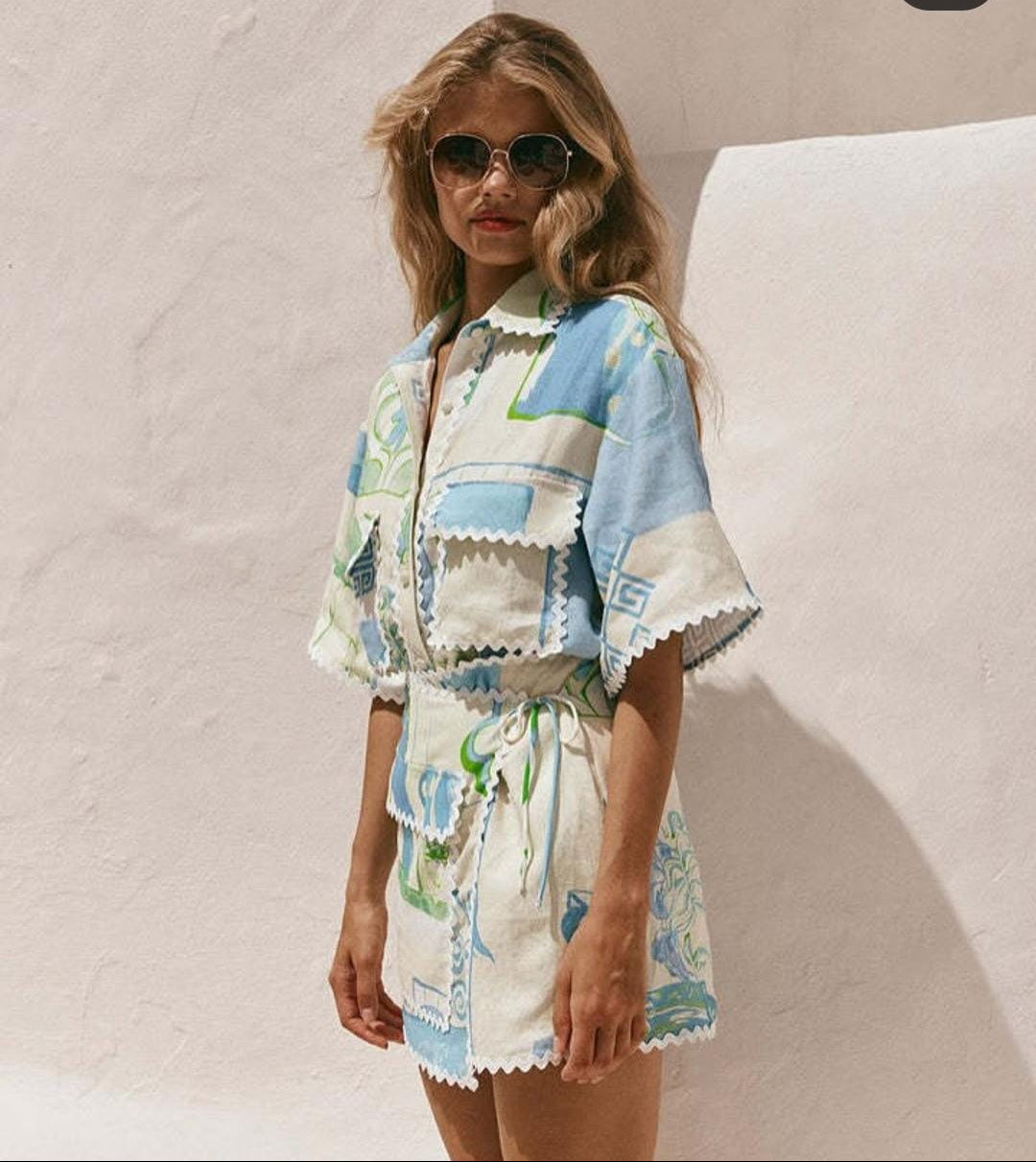 Tropical printed 2 pcs set FT034