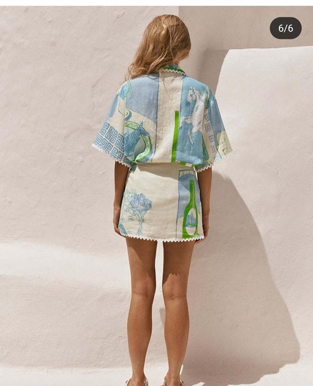 Tropical printed 2 pcs set FT034