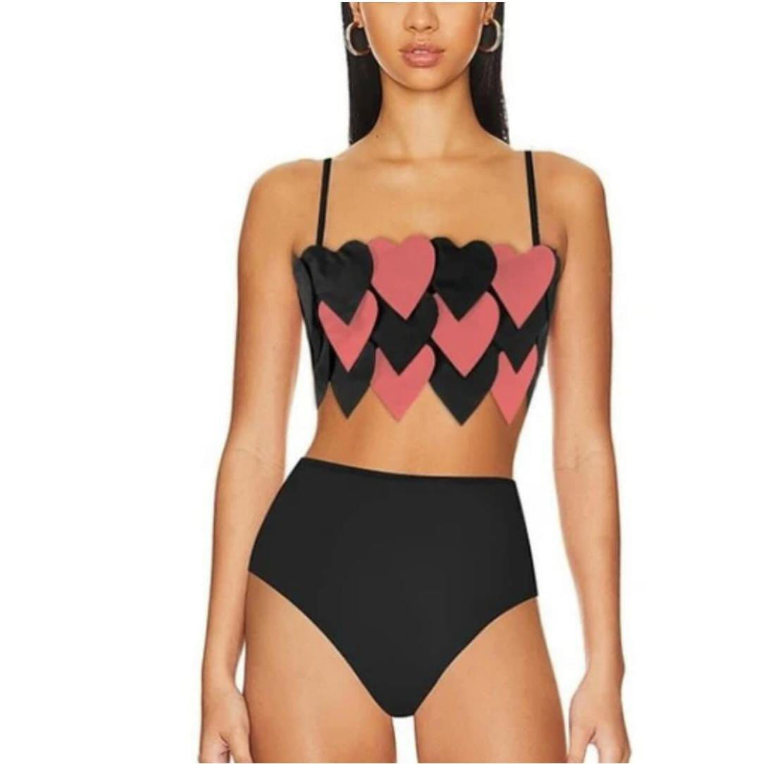Very Stylish Three-Piece Heart Swimsuit FT003