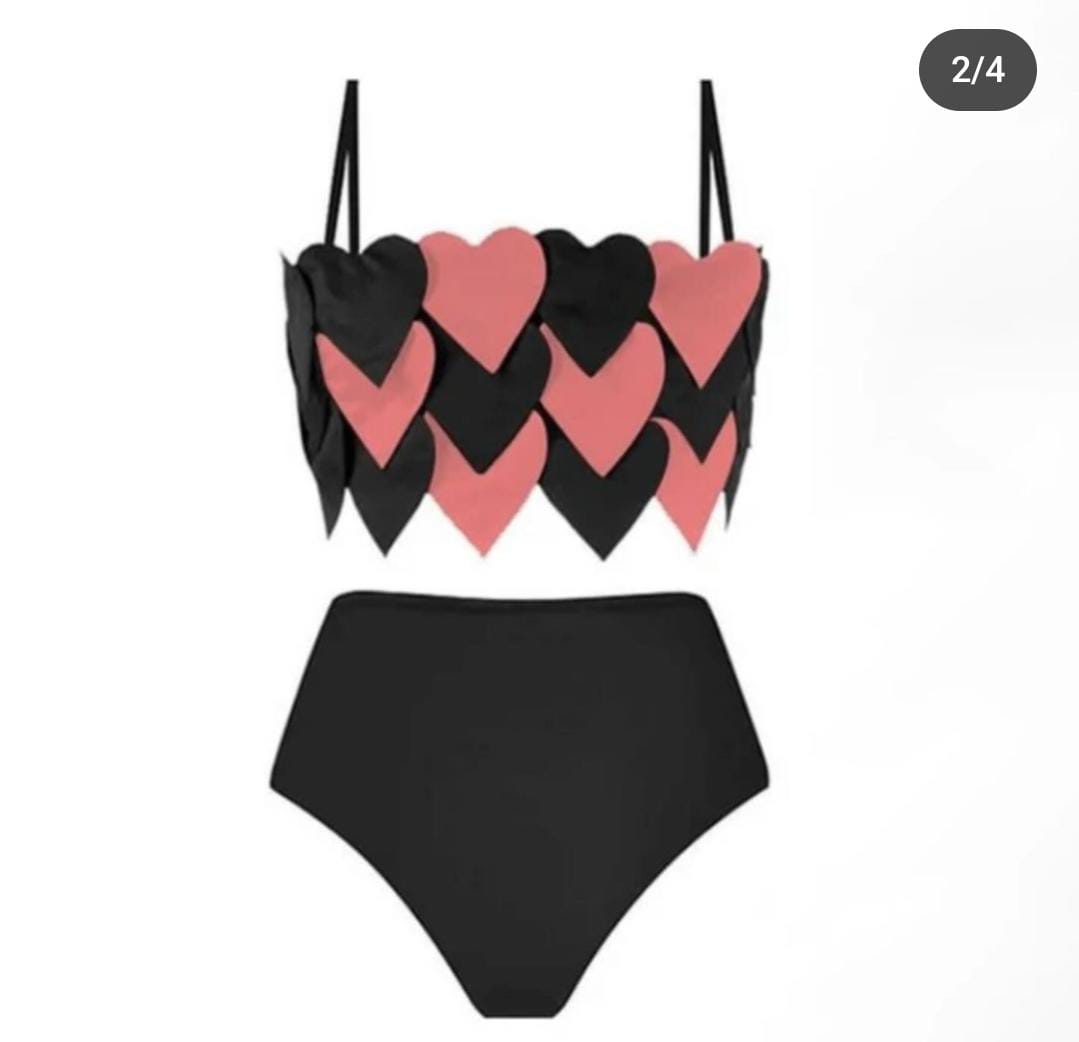 Very Stylish Three-Piece Heart Swimsuit FT003