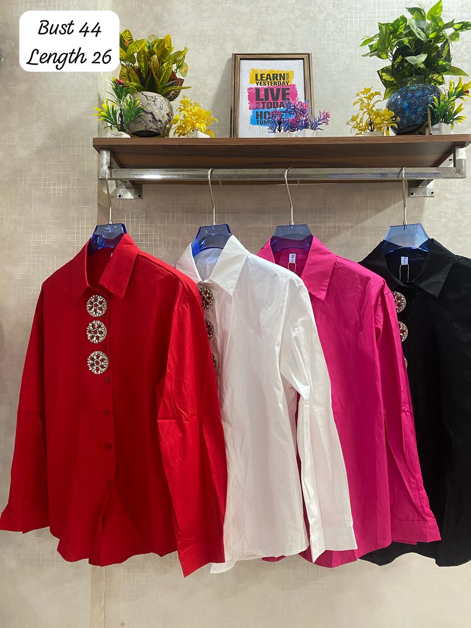 Beautiful Shirt With Stone Buttons FT051