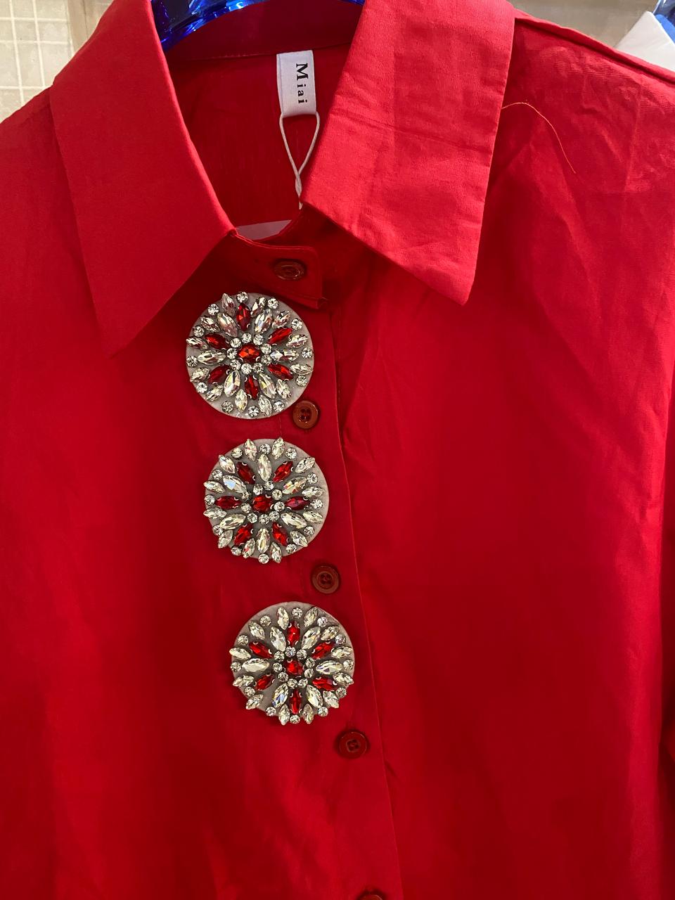 Beautiful Shirt With Stone Buttons FT051