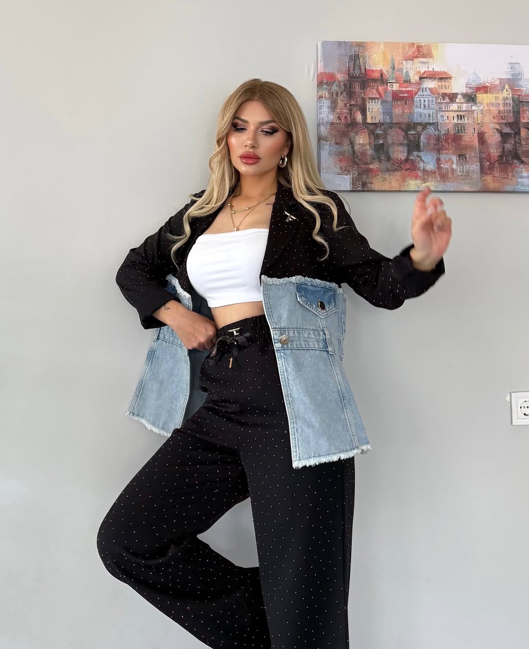 Denim Blazer and Pant FT227