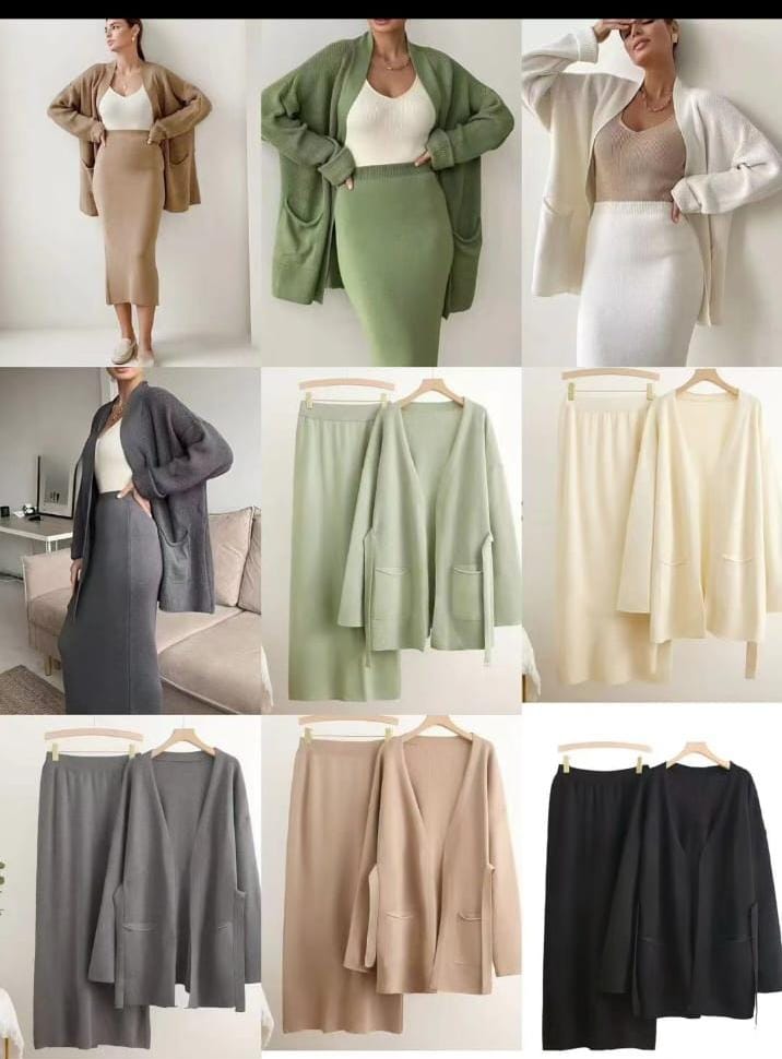 Woolen Skirt Set FT232