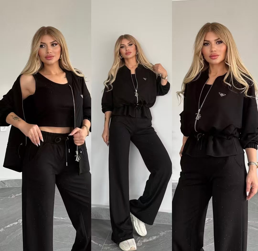 Beautiful Track Suit With Inner Crop Top FT238
