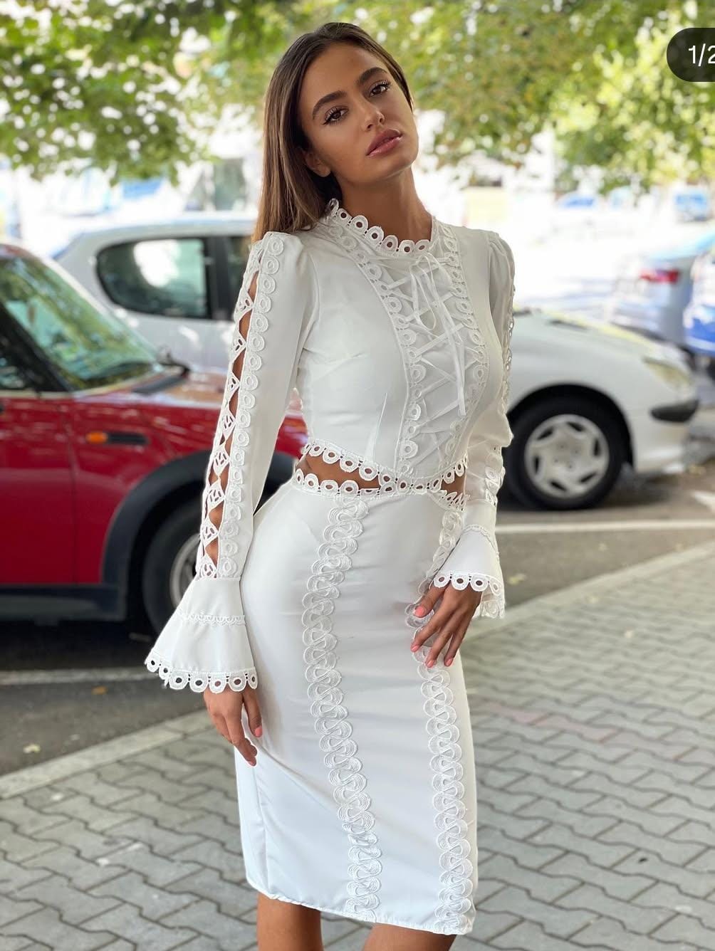 Lace Cutout Luxe Dress FT249