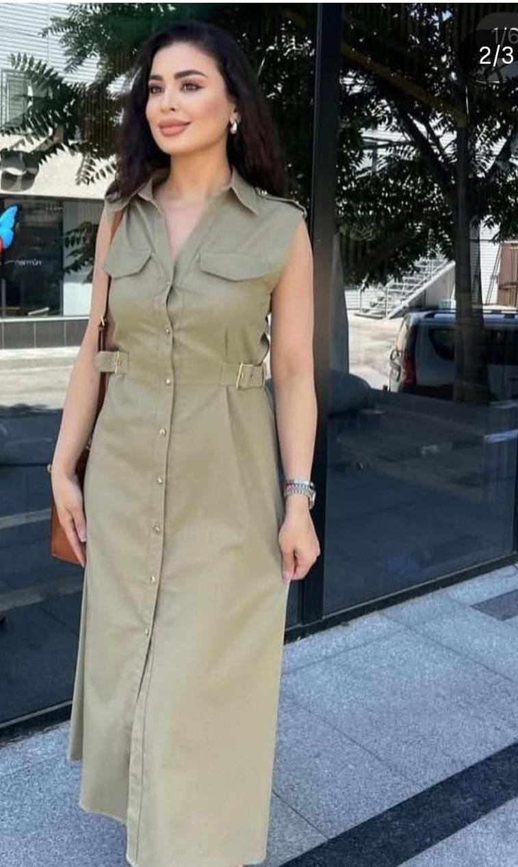 Beautiful Buttoned Dress FT251