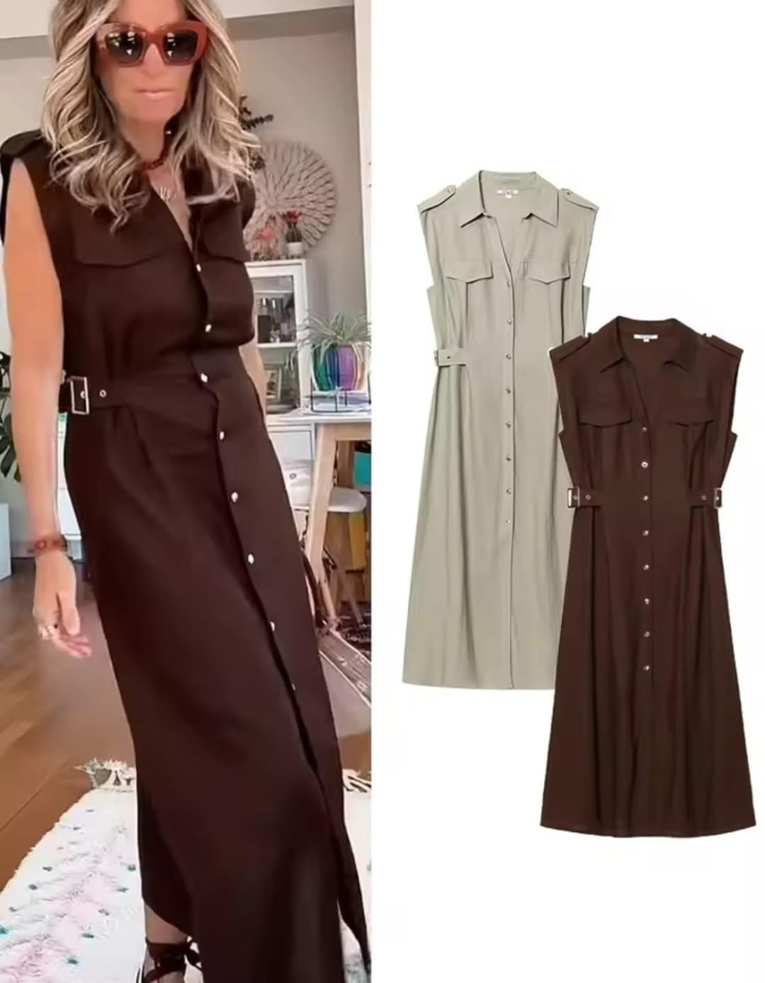 Beautiful Buttoned Dress FT251