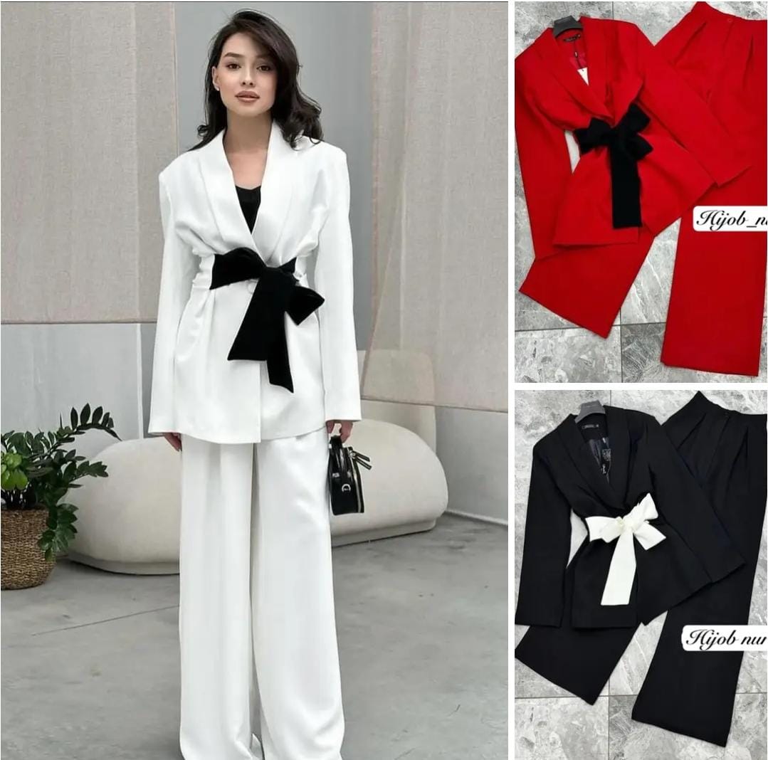 Bow knot blazer set FT253