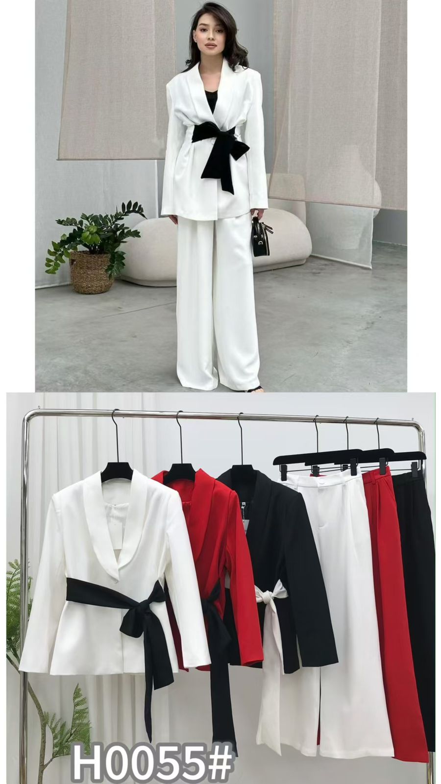 Bow knot blazer set FT253