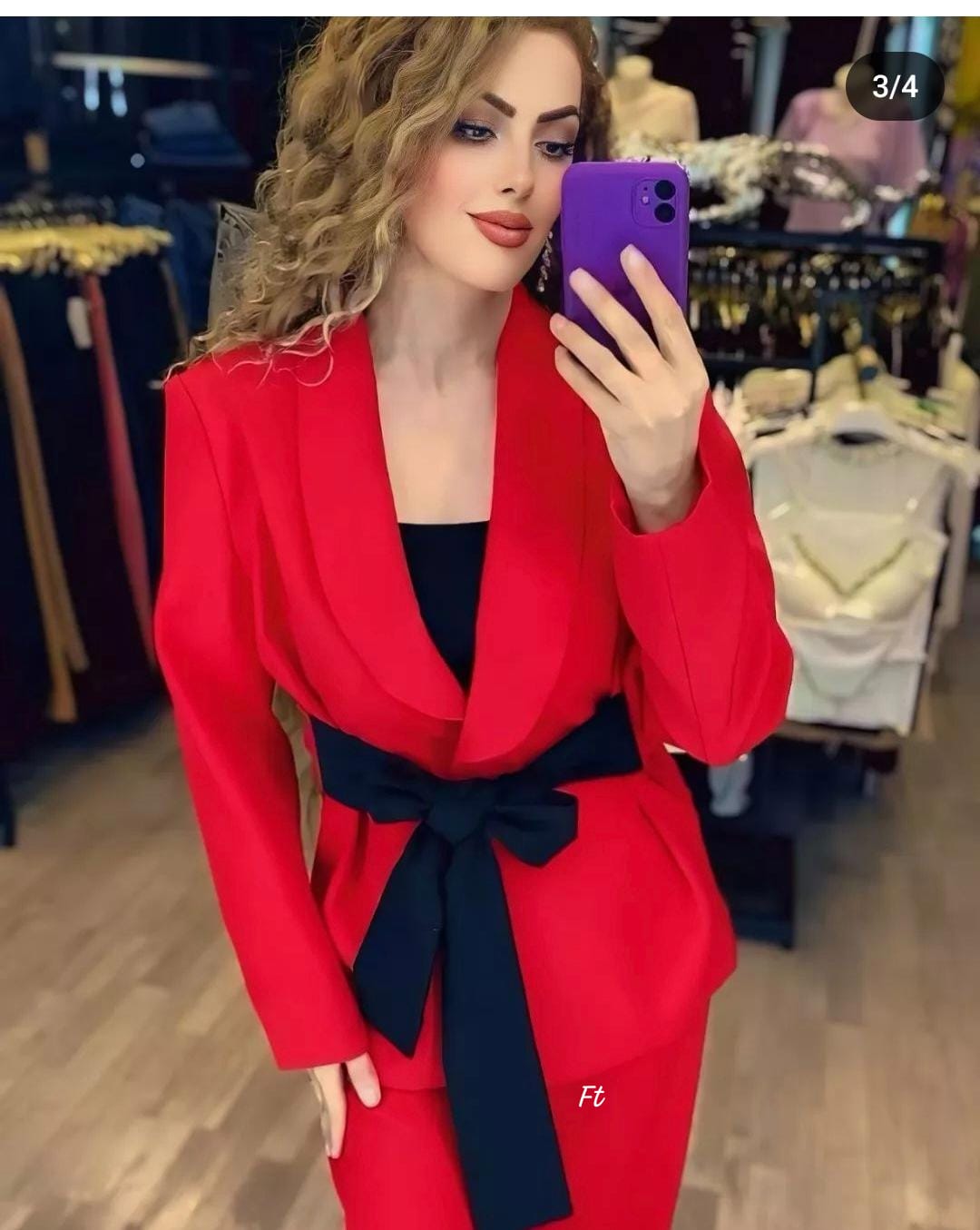 Bow knot blazer set FT253