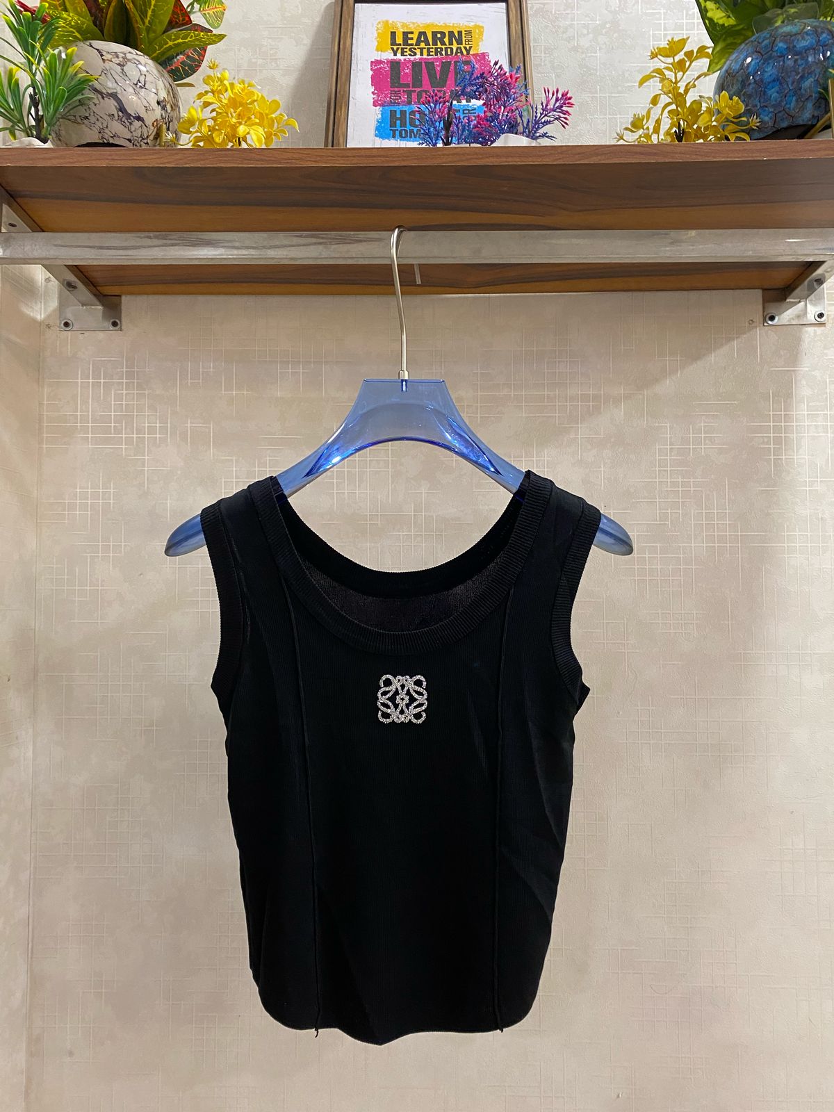 Logo Embellished Knitted Top FT256