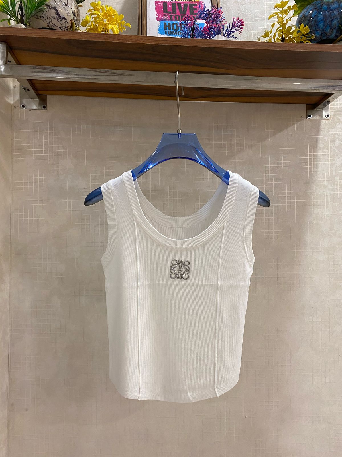 Logo Embellished Knitted Top FT256