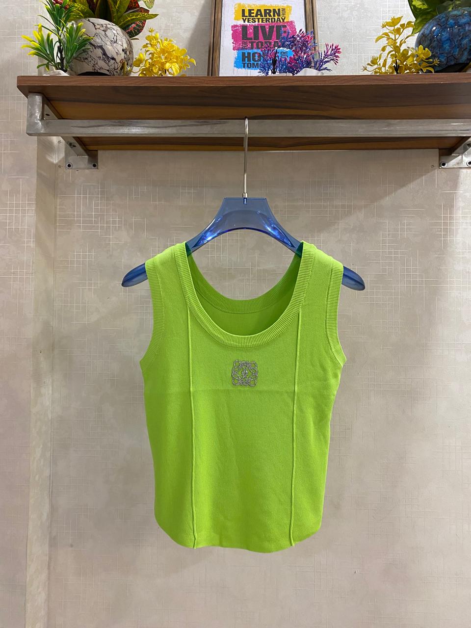 Logo Embellished Knitted Top FT256