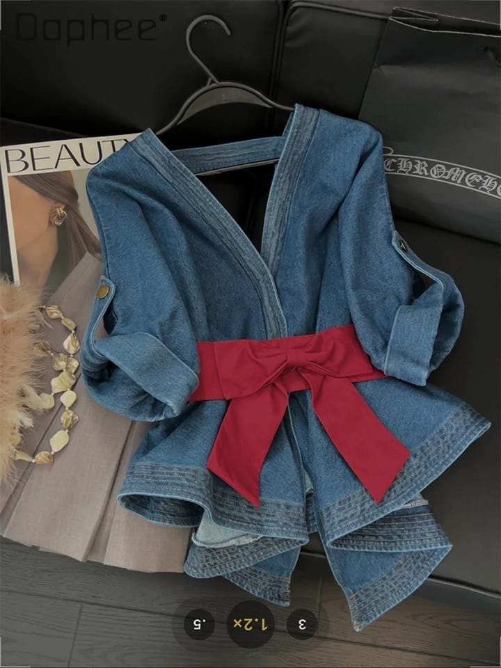 Bow Denim Top FT257