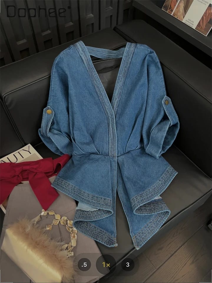 Bow Denim Top FT257