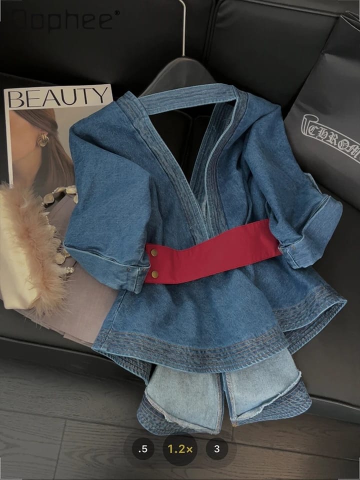 Bow Denim Top FT257