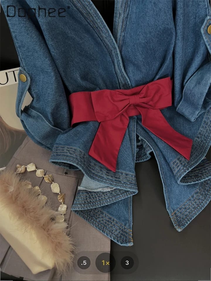 Bow Denim Top FT257