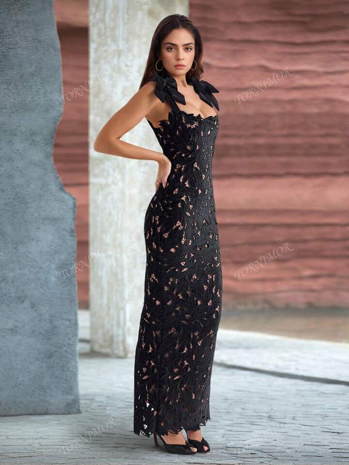 Lace Cut Out Dress FT265