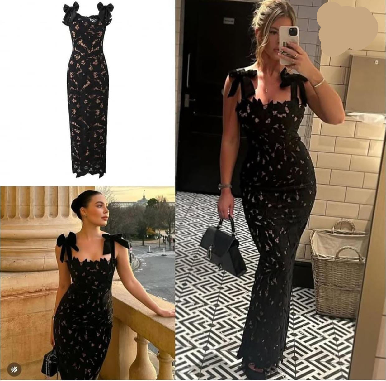 Lace Cut Out Dress FT265