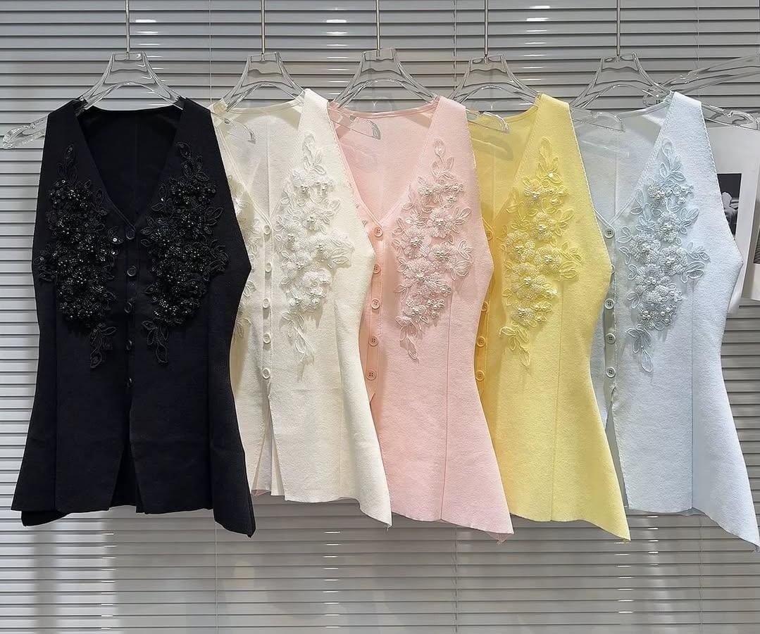 Embroidered Sleeveless Top FT272