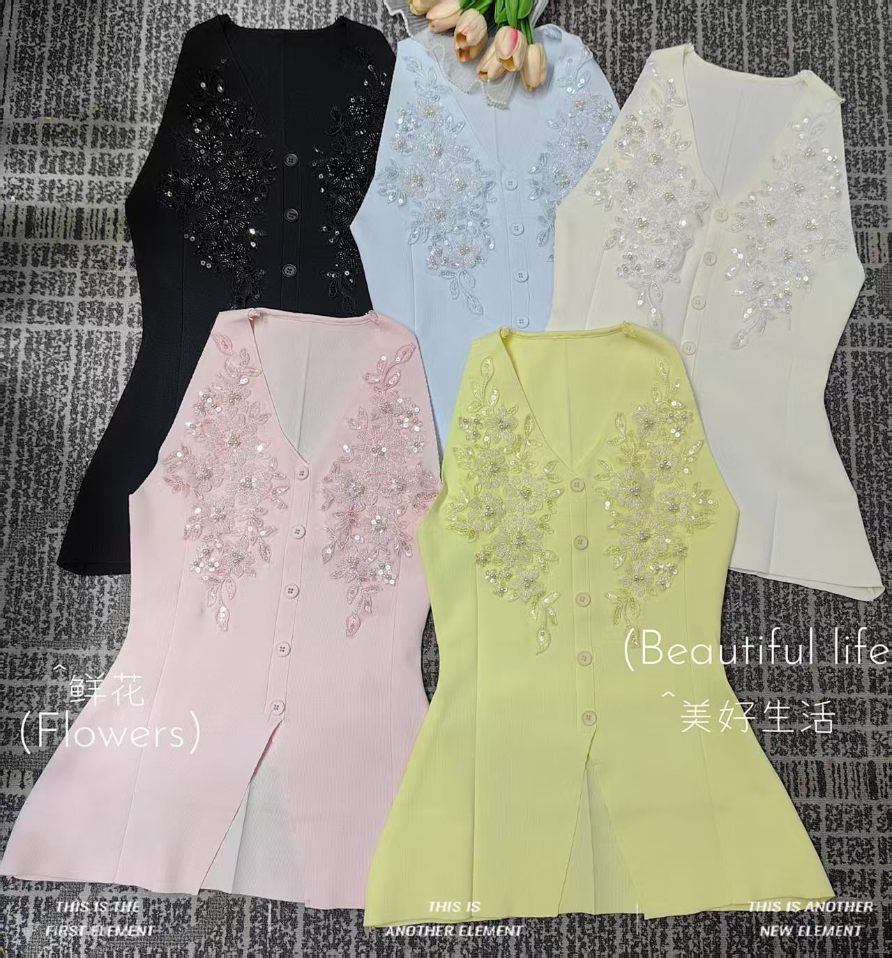 Embroidered Sleeveless Top FT272