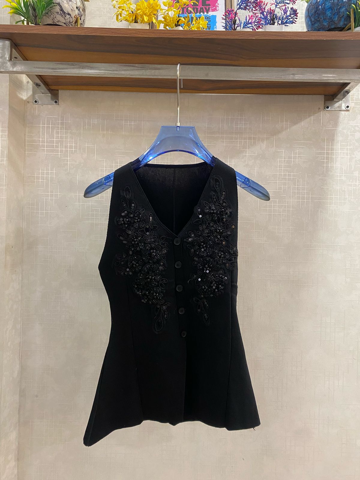 Embroidered Sleeveless Top FT272