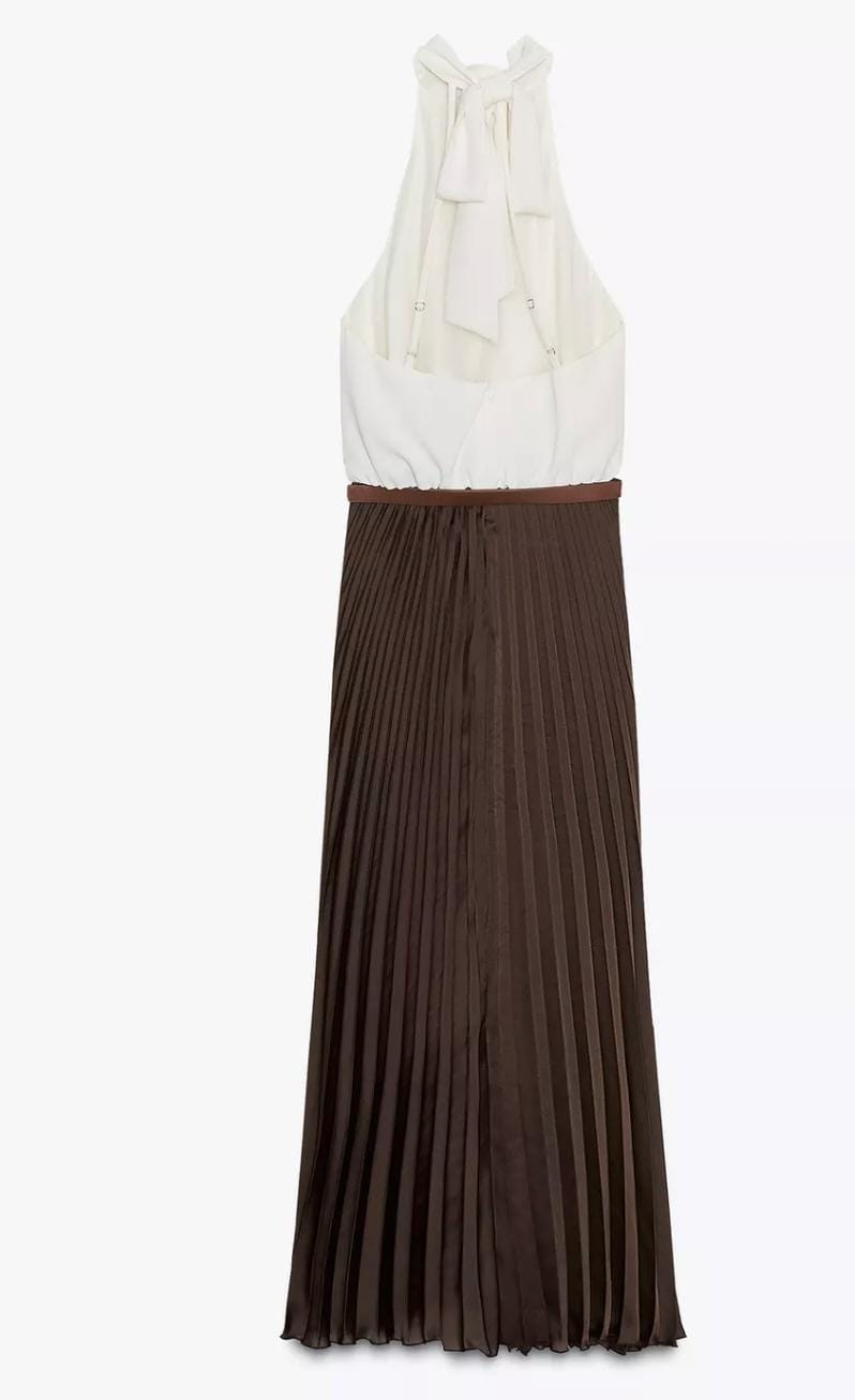Combination Pleated Dress FT273