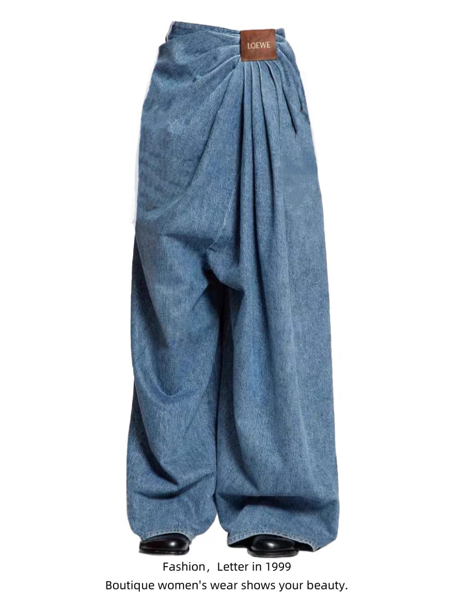 Denim Draped Jeans FT275
