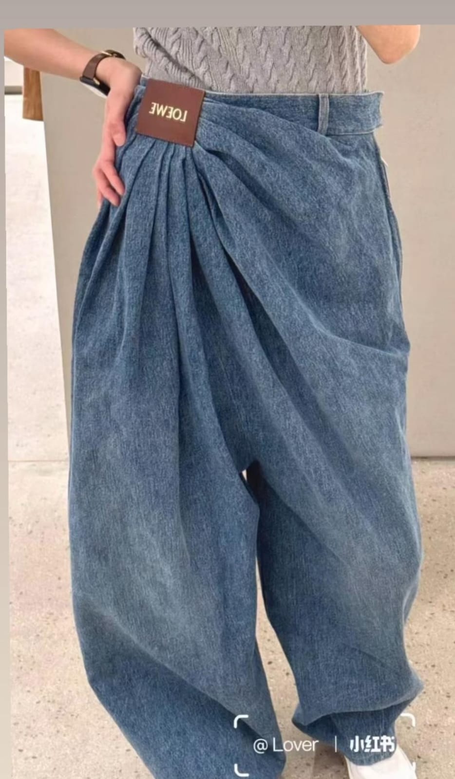 Denim Draped Jeans FT275