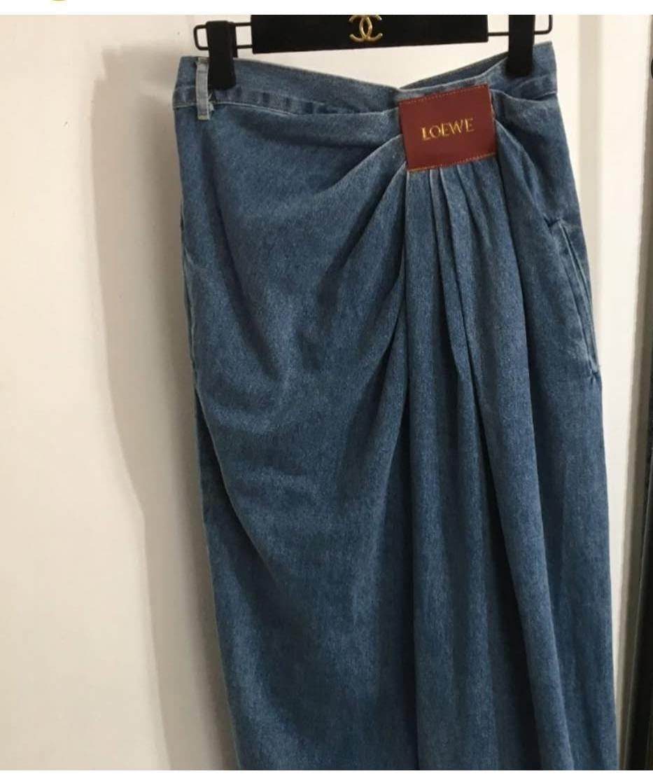 Denim Draped Jeans FT275