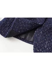 Luxe Tweed Jacket With Belt FT284