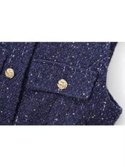 Luxe Tweed Jacket With Belt FT284
