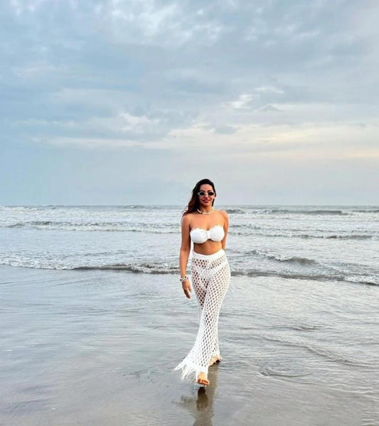 Beachside Crochet Pants with Bandeau Top FT295