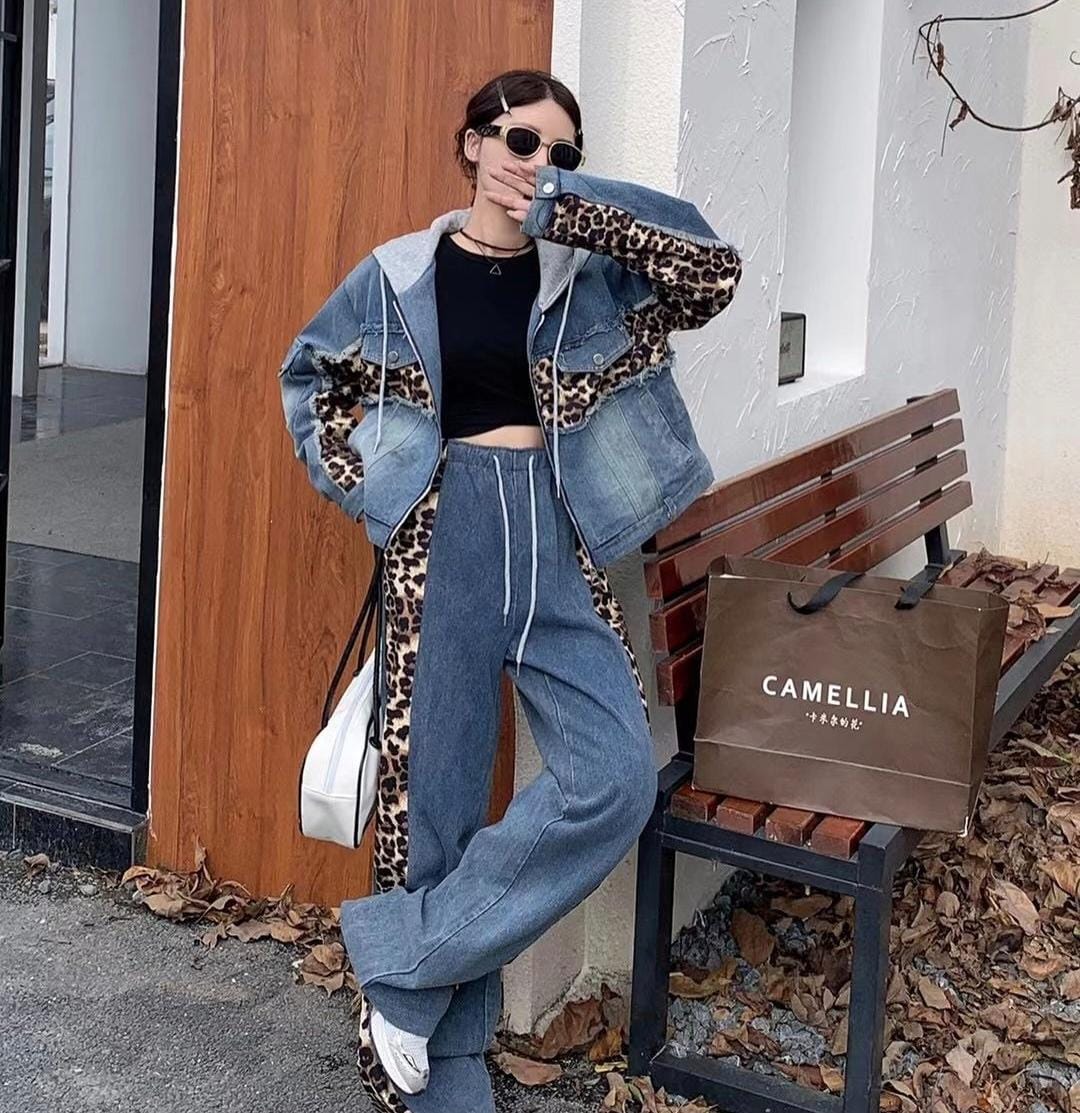 Denim Hooded Co-Ord Set FT300