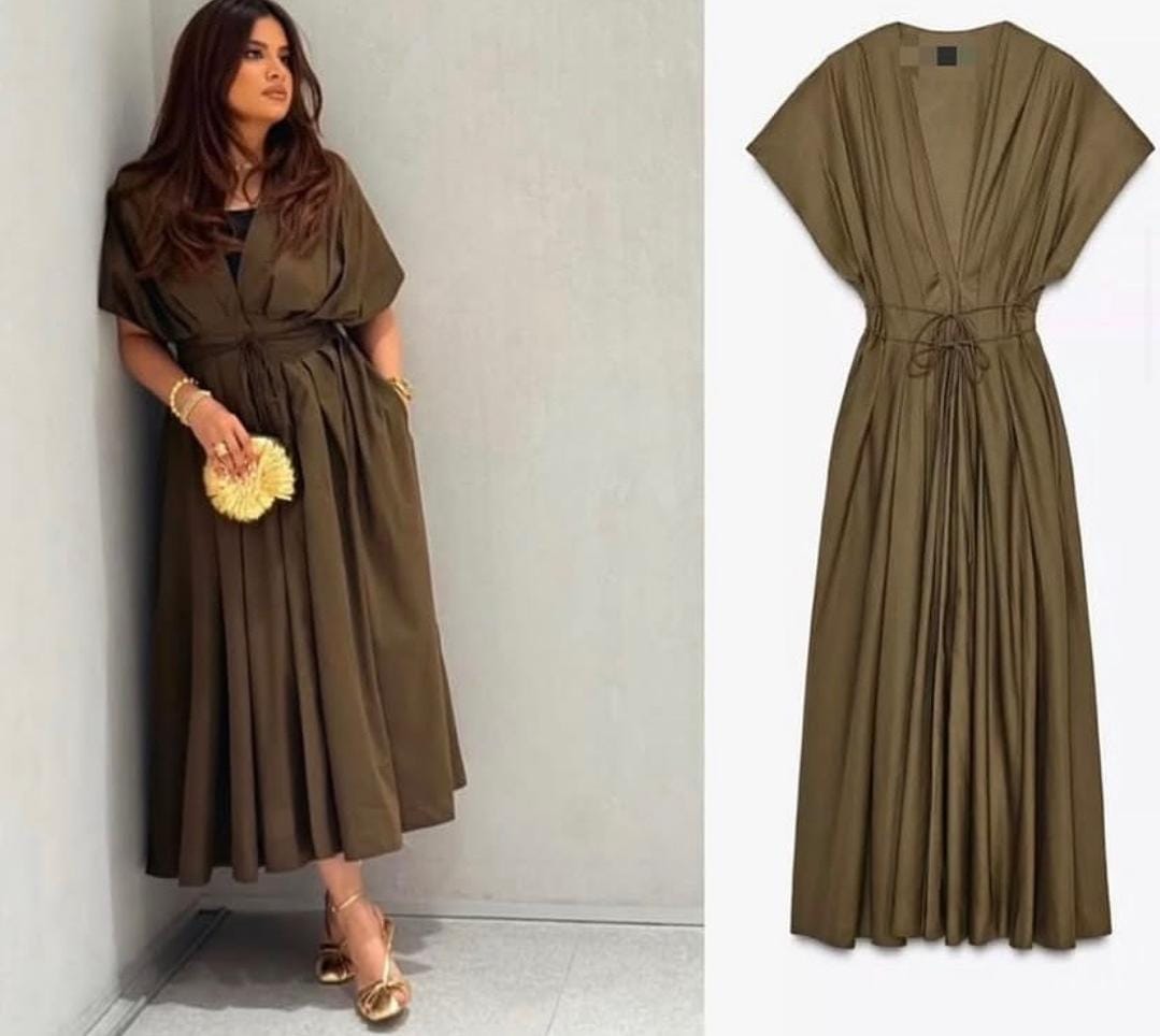 Beautiful V-Neck Long Dress FT293