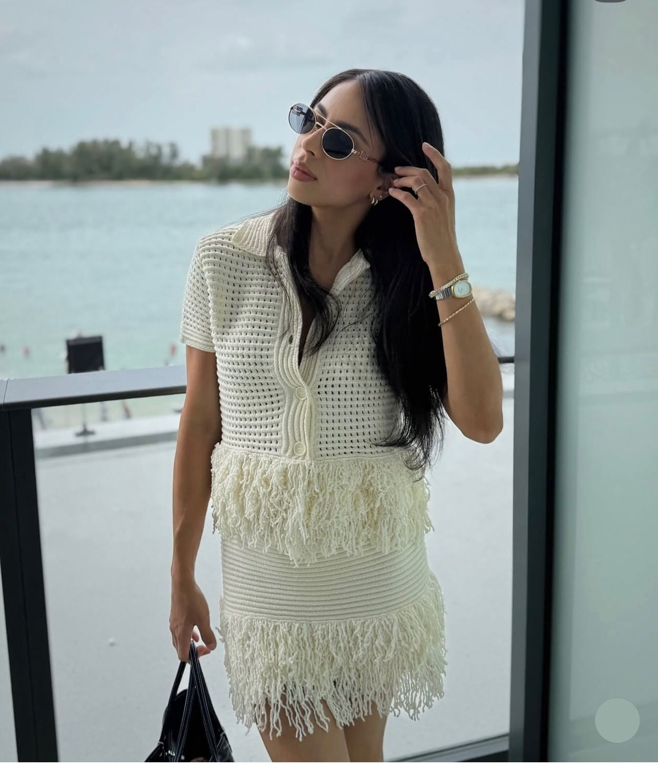 Luxe Fringes Skirt And Shirt Set FT306