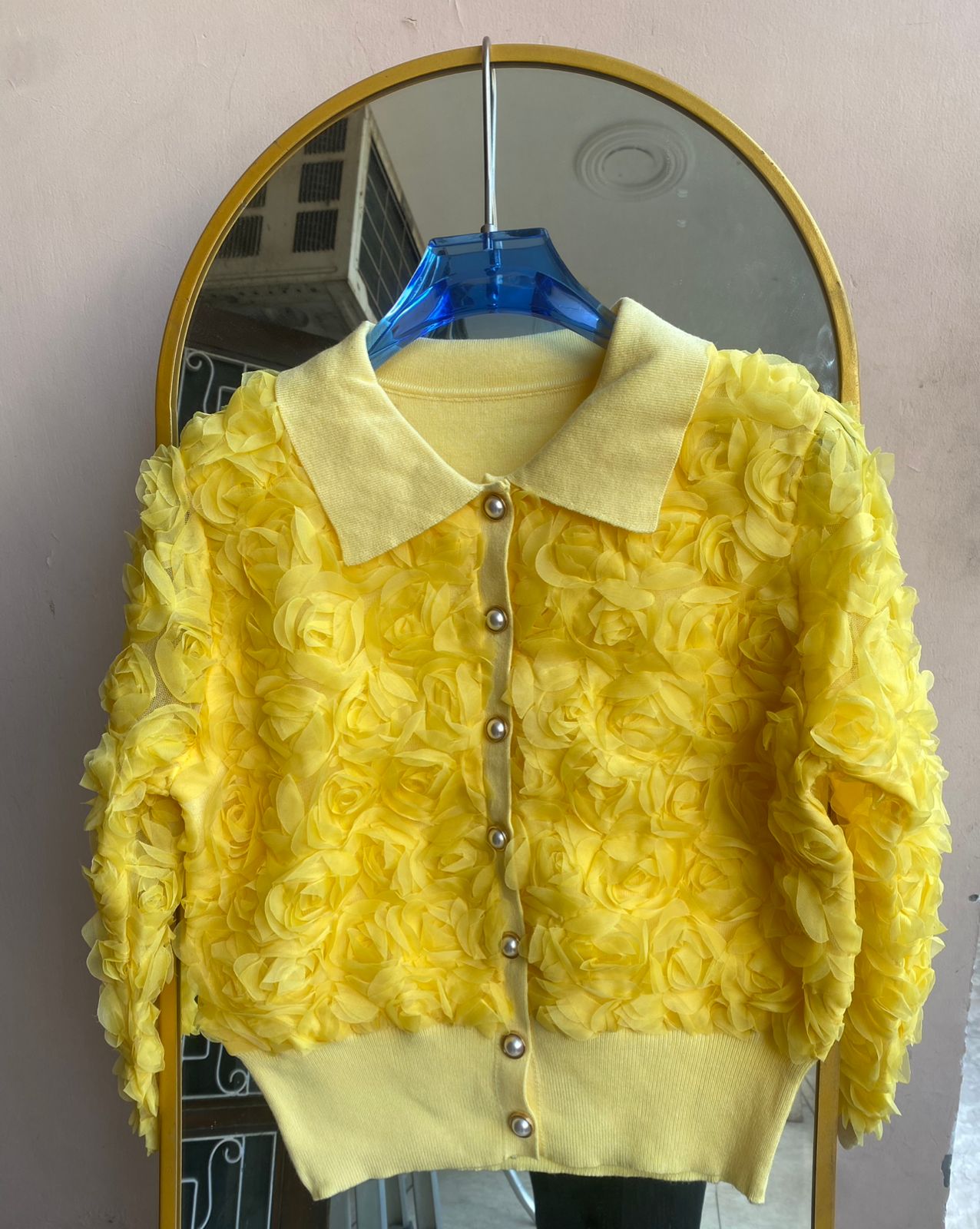 Floral Pearl Buttons Cardigan FT308