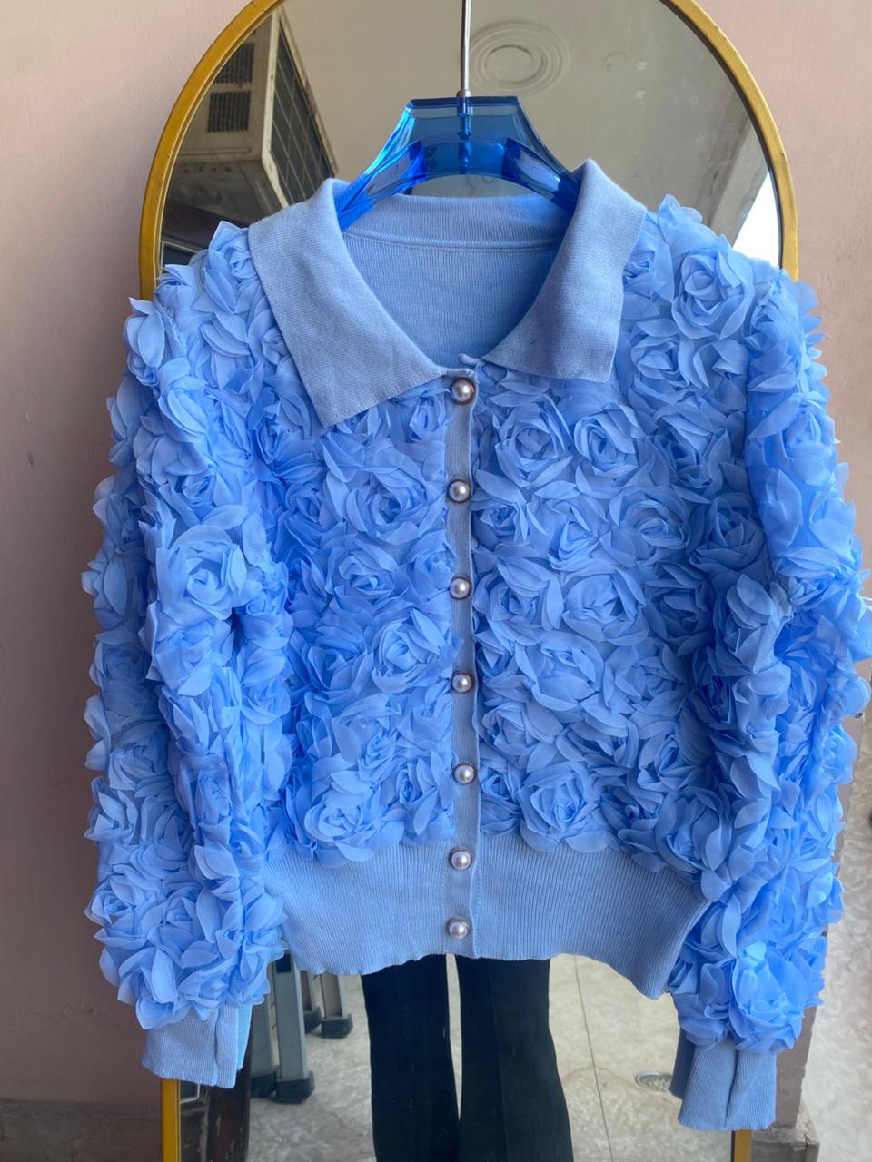 Floral Pearl Buttons Cardigan FT308